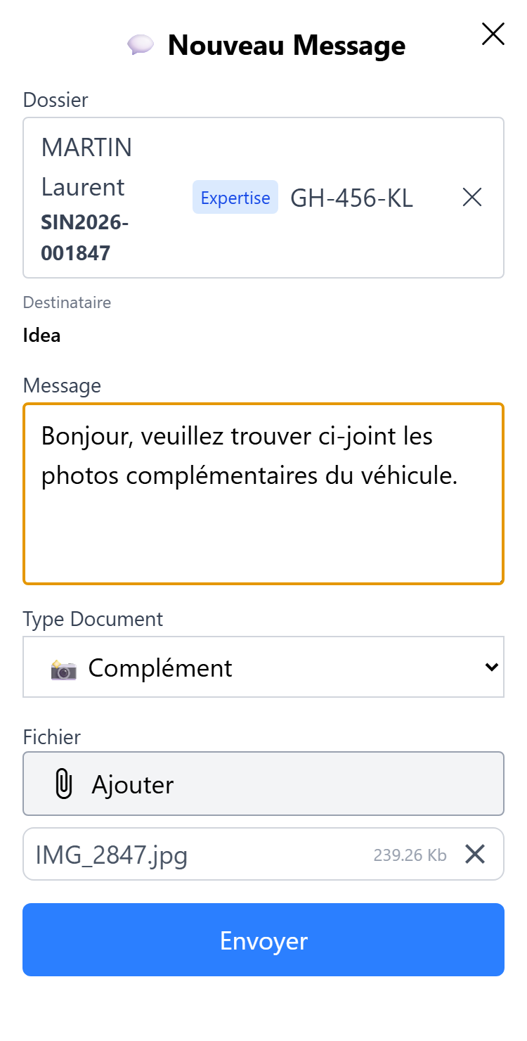 Interface mobile Vrum